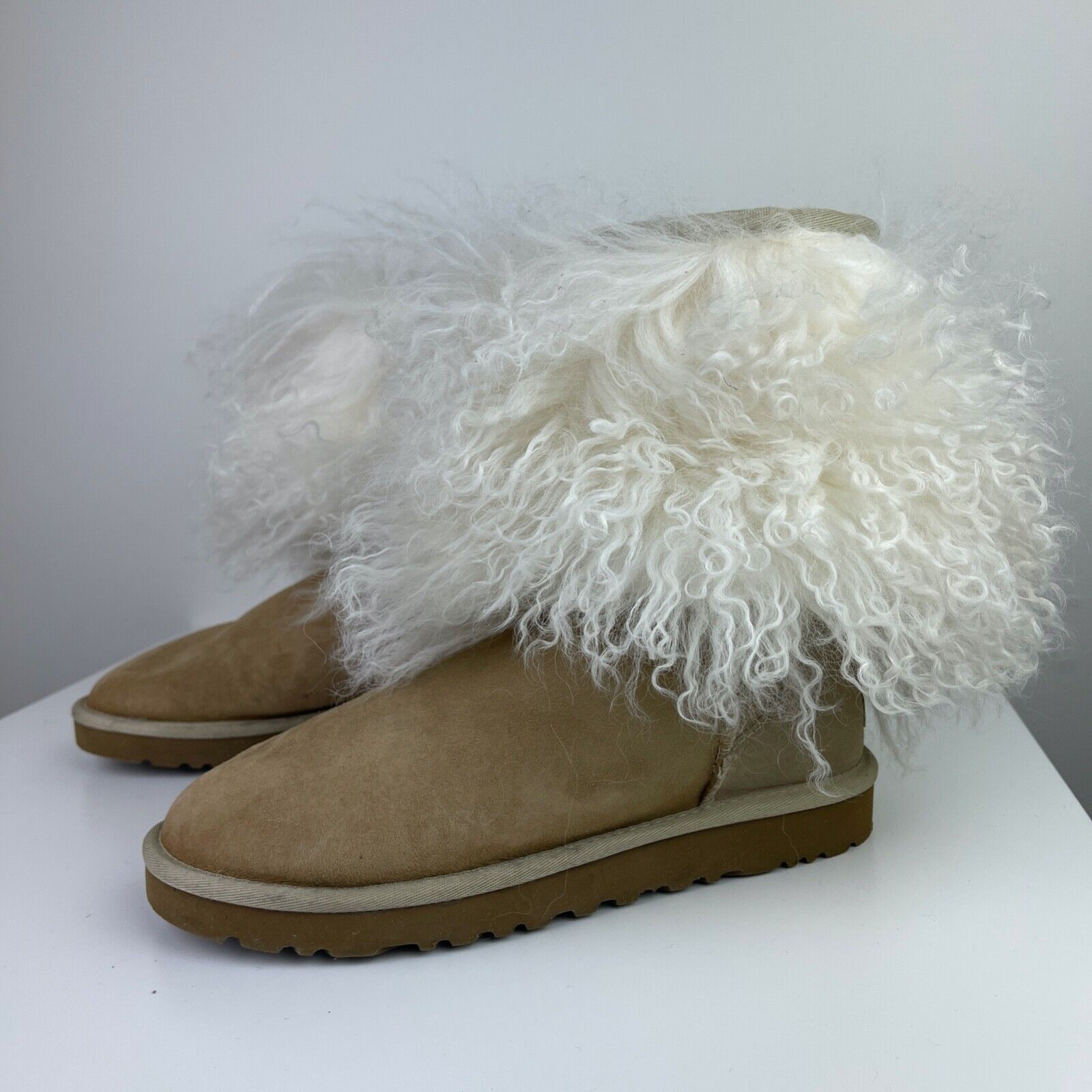 UGG Australia Beige Tan Long Mongolian Sheepskin … - image 6