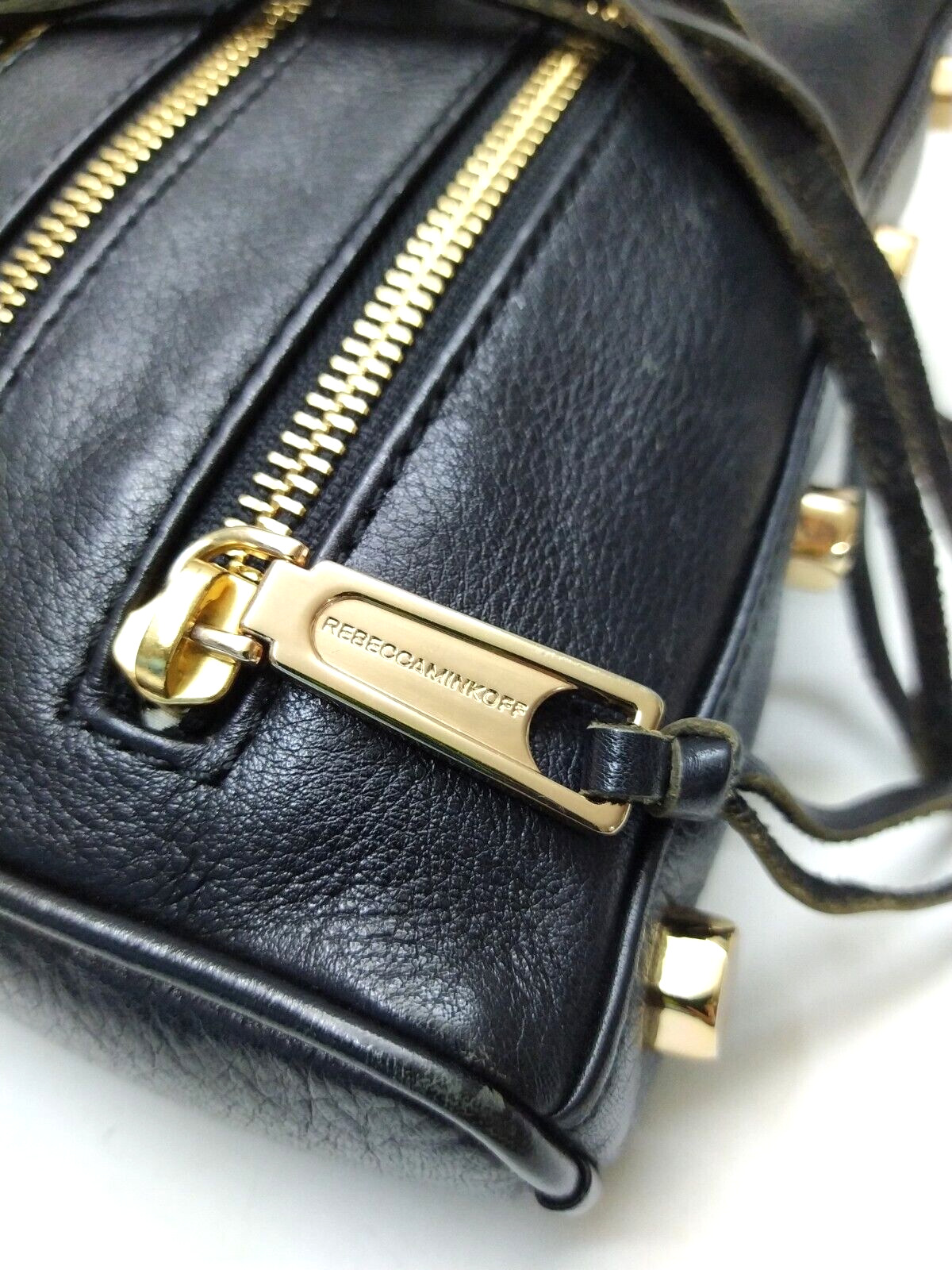 Rebecca Minkoff Mini 5 Zip Black Leather Chain St… - image 6