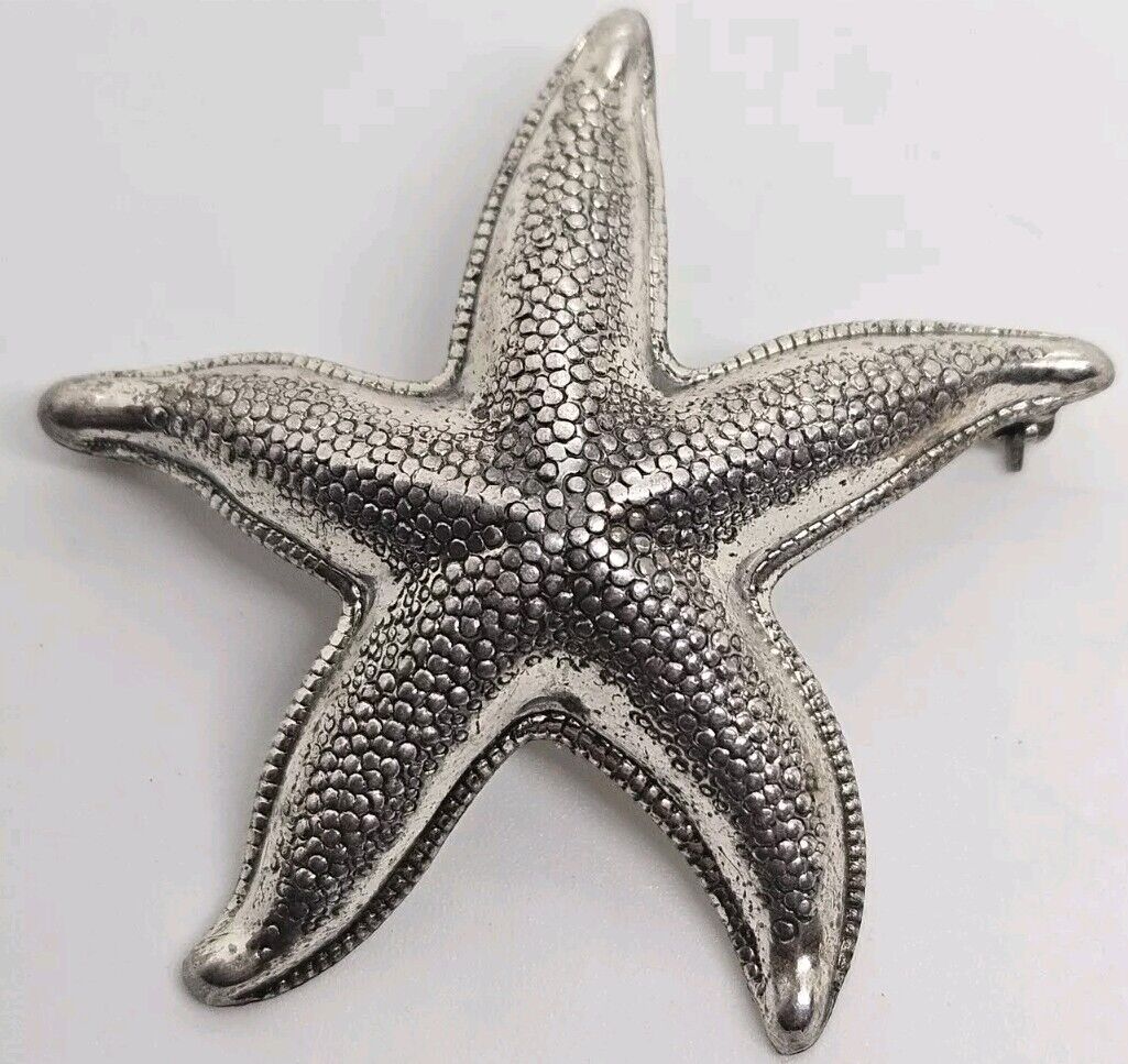 Vintage Sterling Silver .925 STARFISH Figural Bro… - image 8