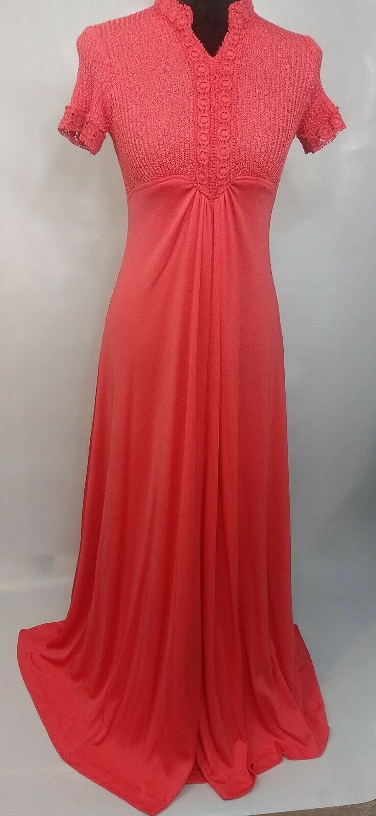 1970s Vtg Prom/Formal Floor Length Dress Sz 11 - image 2