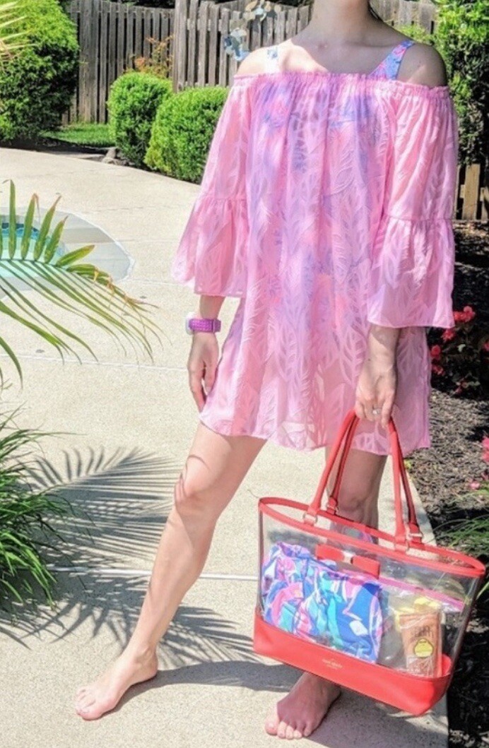 Lilly Pulitzer Nevie Coverup Pink Troics. Size Me… - image 11