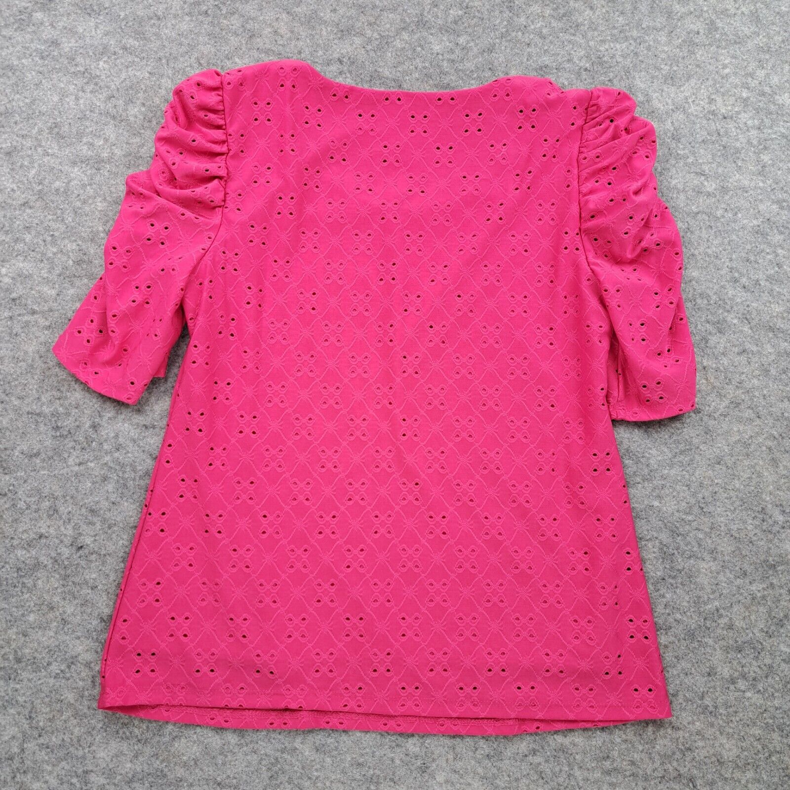 CeCe Shirt Womens Small Pink Puff Sleeve Stretch … - image 4