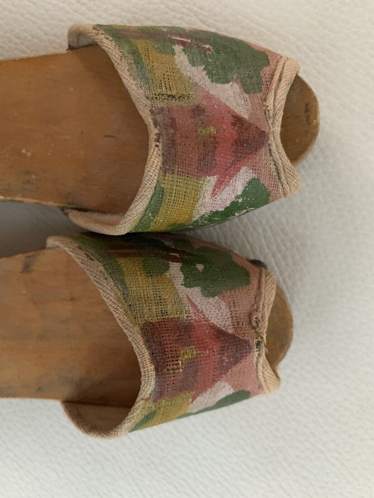 1940s Philippines Wedge Sandal Childs Shoe Hand P… - image 6