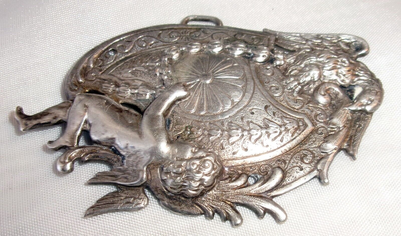 Stunning Victorian antique repousse Angel & Eagle… - image 7