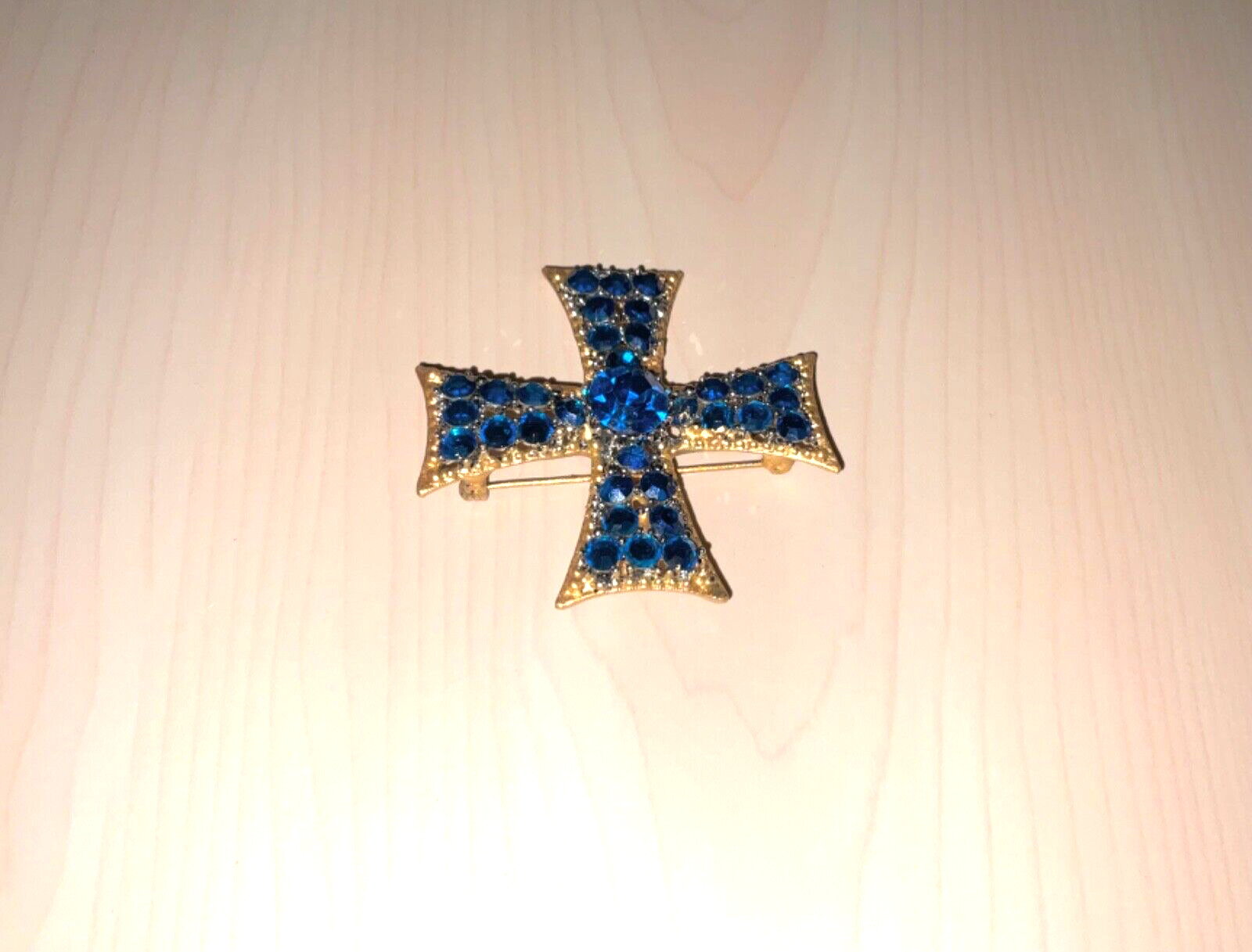 WEISS Designer Signed MALTESE CROSS PASTE RHINEST… - image 2