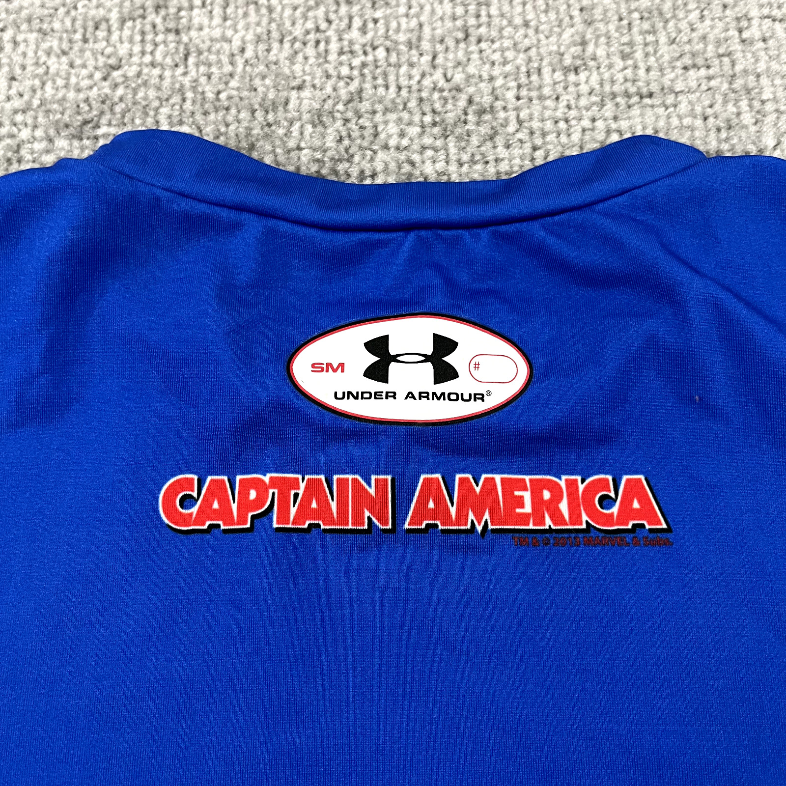 CAPTAIN AMERICA Shirt Men Small Under Armour Comp… - image 9