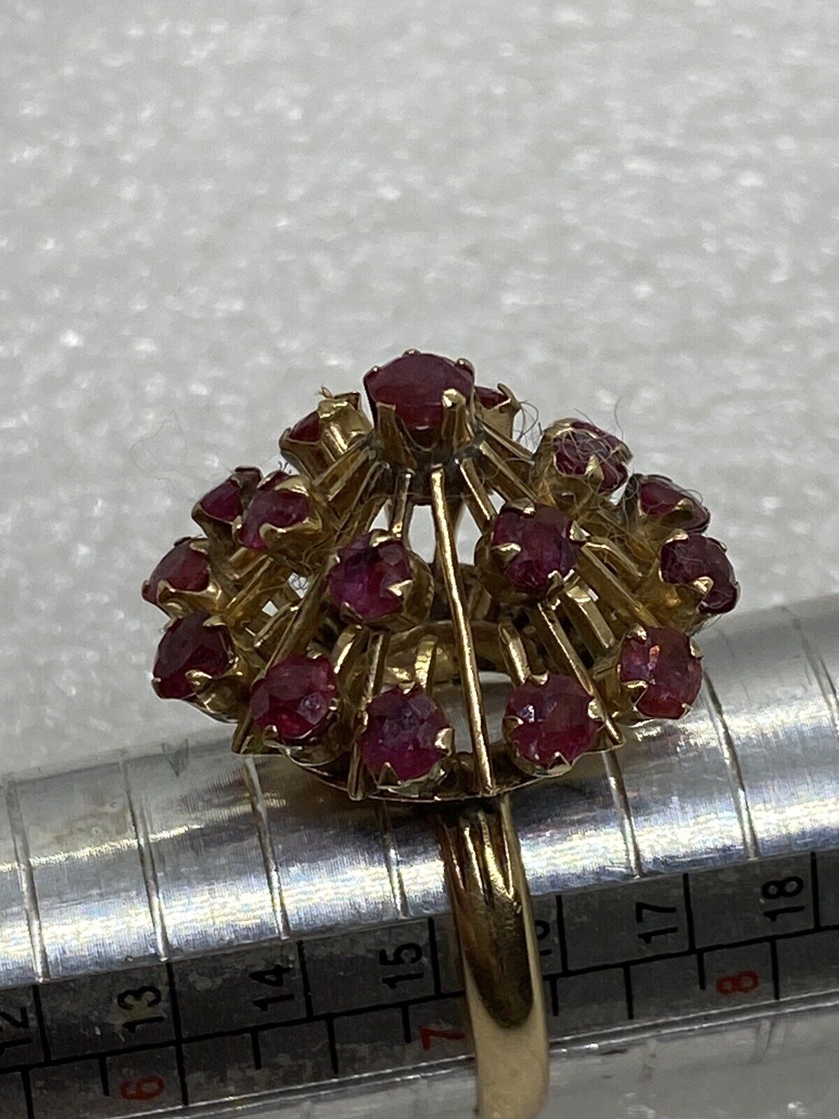 Antique Victorian 14 KT Gold Ruby Ring - image 8