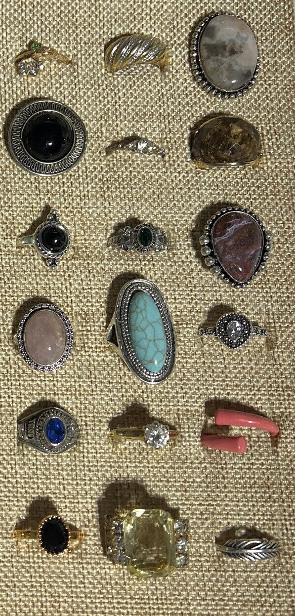 Costume Ring Lot 70 + Piece Vintage To Now Variou… - image 5