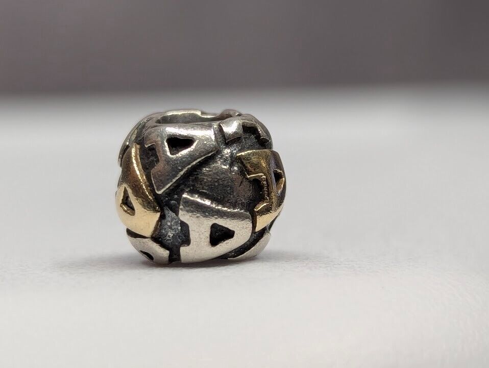 Authentic PANDORA Retired SS/14K Two-Toned Charm … - image 3