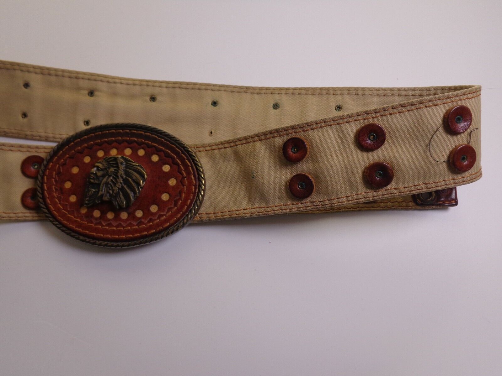 VTG RARE HUGO BOSS LEATHER NATIVE AMERICAN INDIAN… - image 9