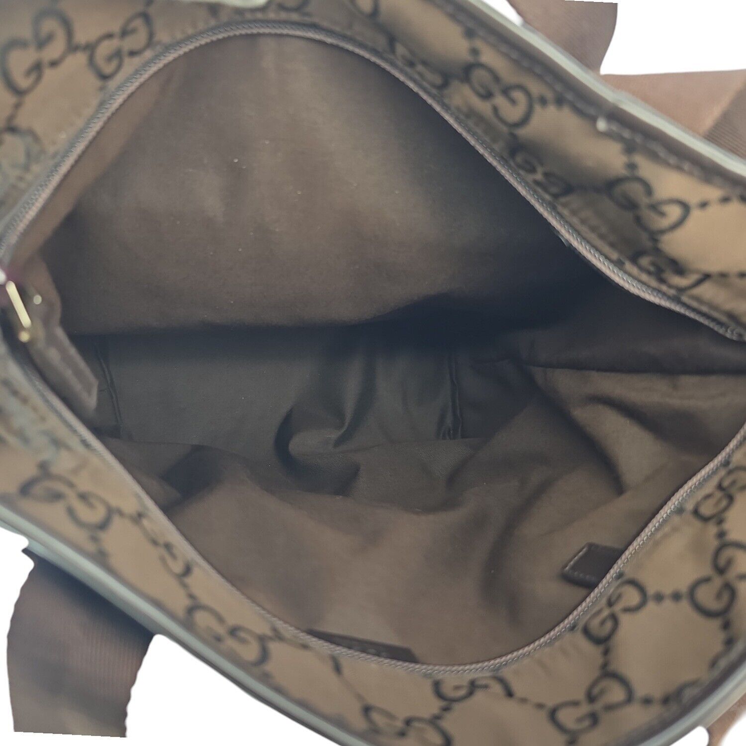 Gucci GG Monogram Nylon / Leather Tall Tote Brown - image 10