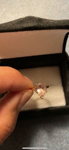 18K Rose Gold Morganite Stone Women’s Ring