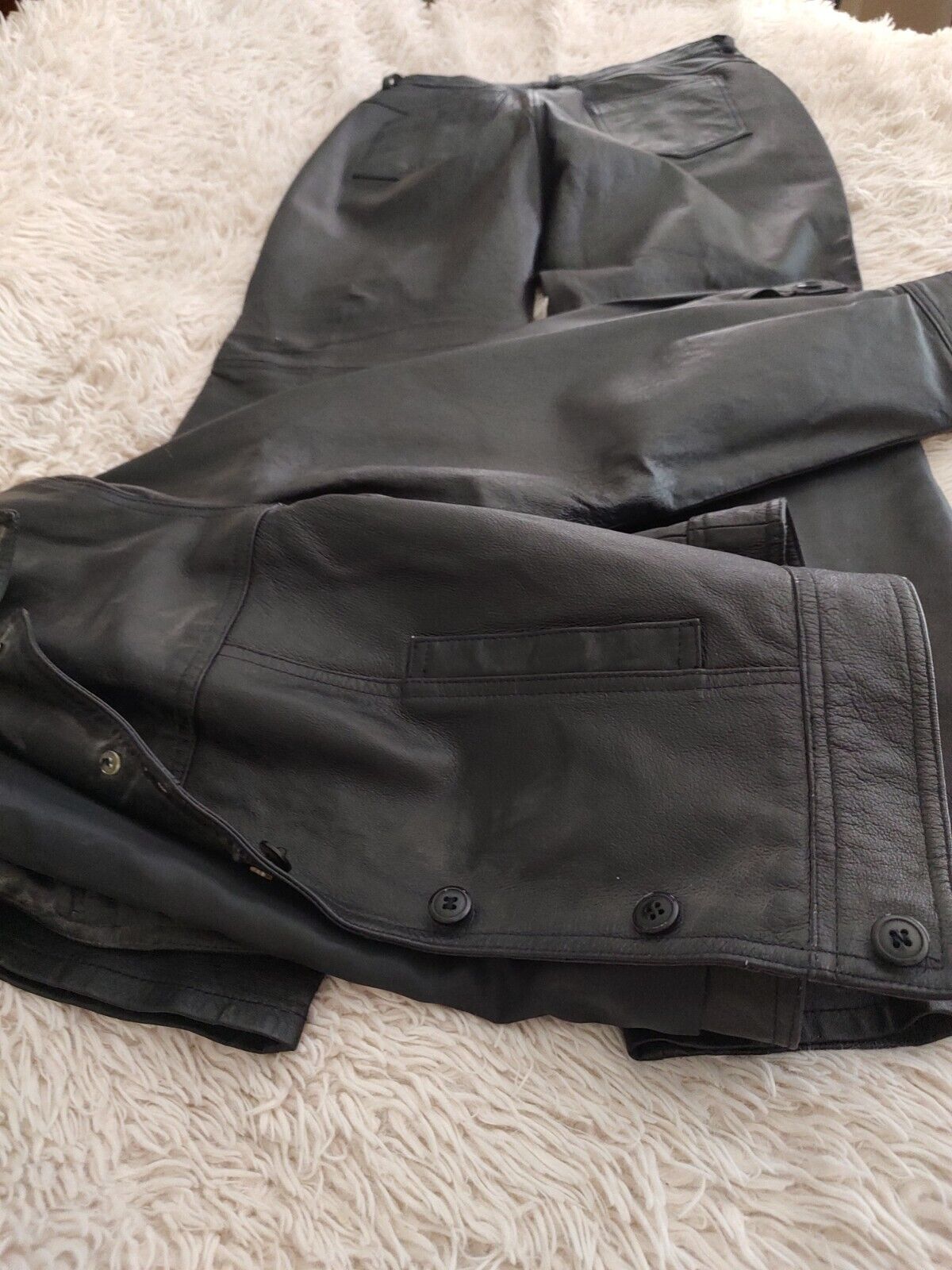 Newport News Women's Black 100% Leather Jacket & … - image 7