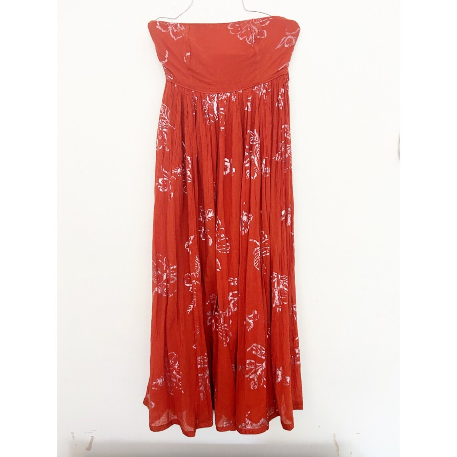 Free People sleeveless burnt orange dress S euc - image 1