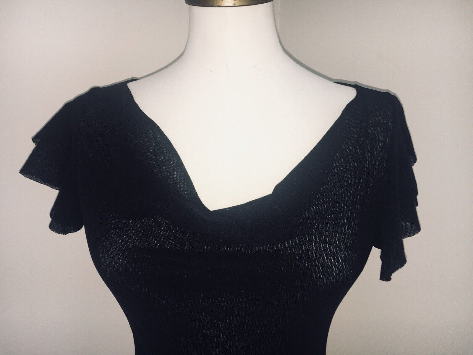 Bebe Women’s Black Sheer Top Blouse XS - image 3