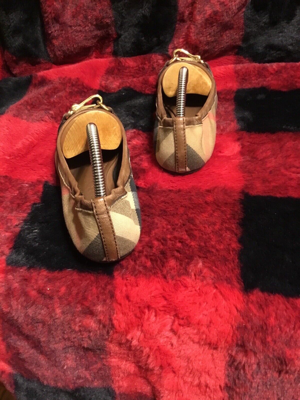 Rare Burberry Woman’s Heritage House Check Ballet… - image 16