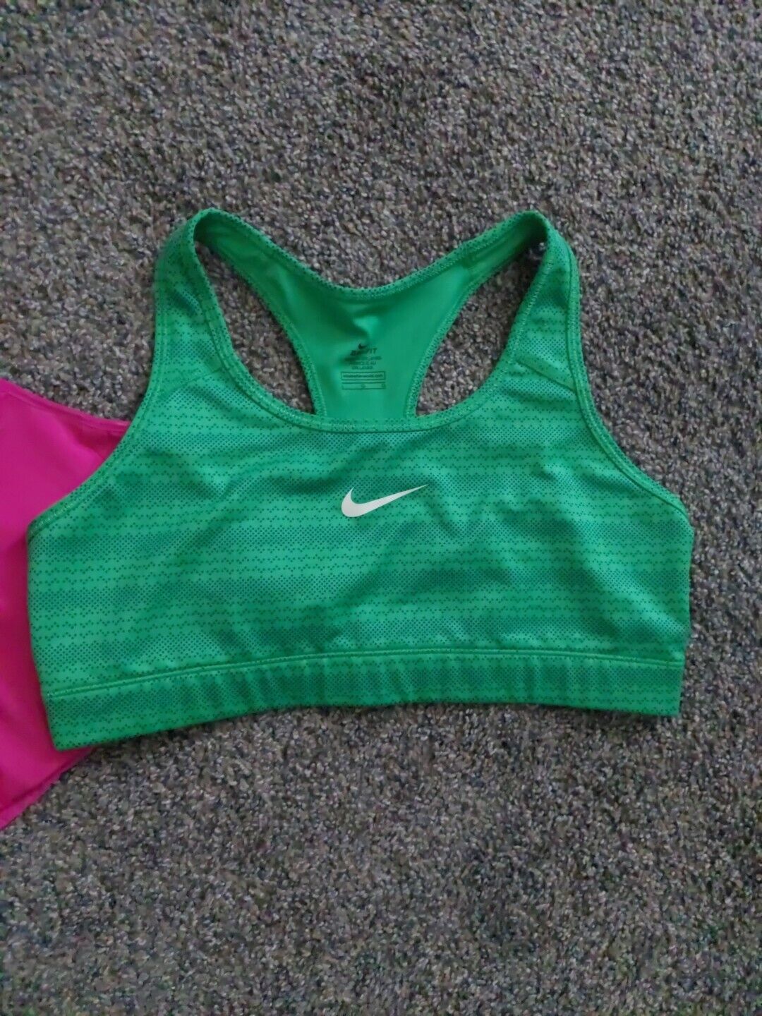 Nike Women's Sportsbra Lot Of 2 Pink & Green EUC … - image 2