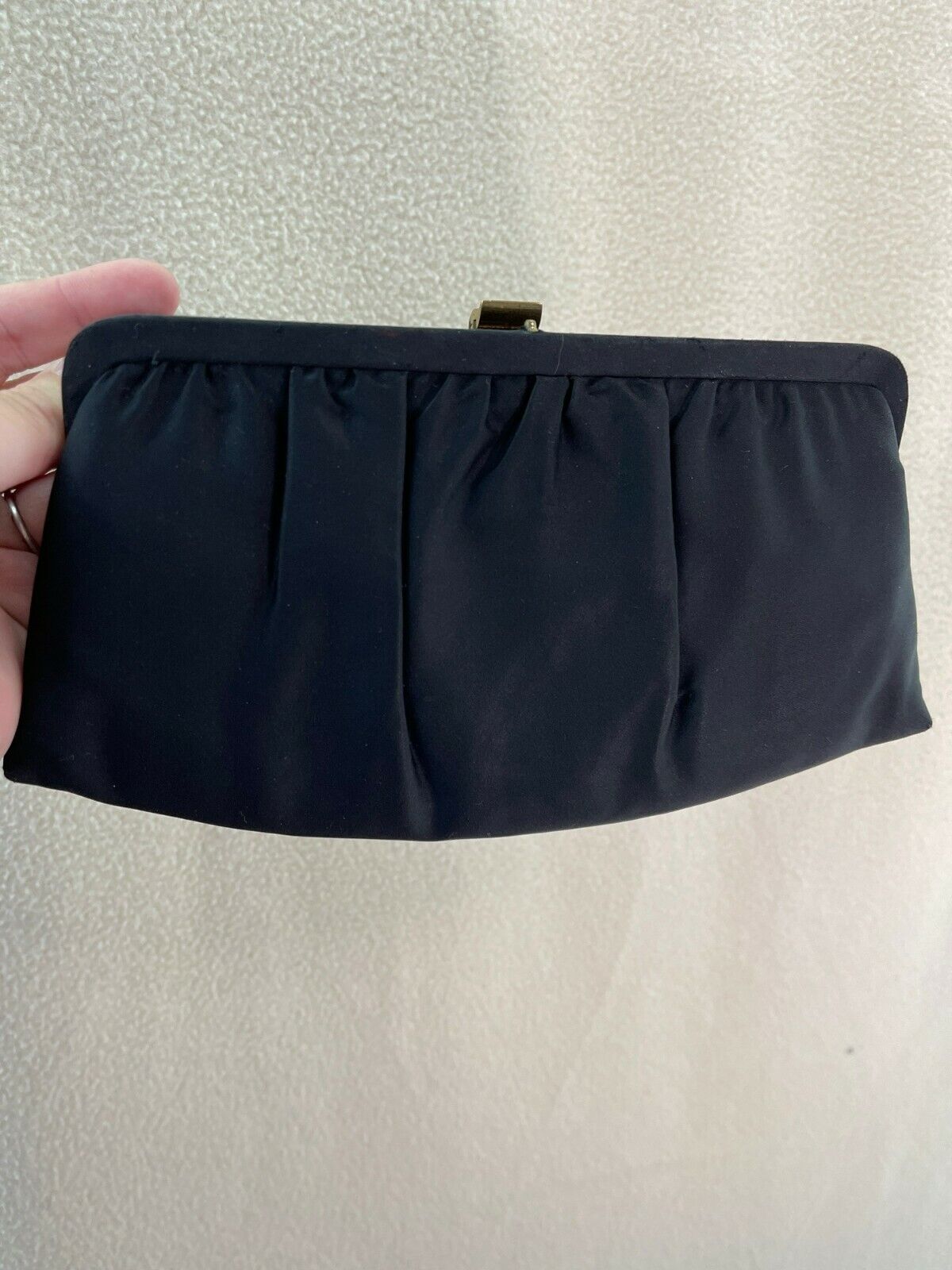 Ande Vintage/Antique Small Black Pleated Clutch w… - image 10