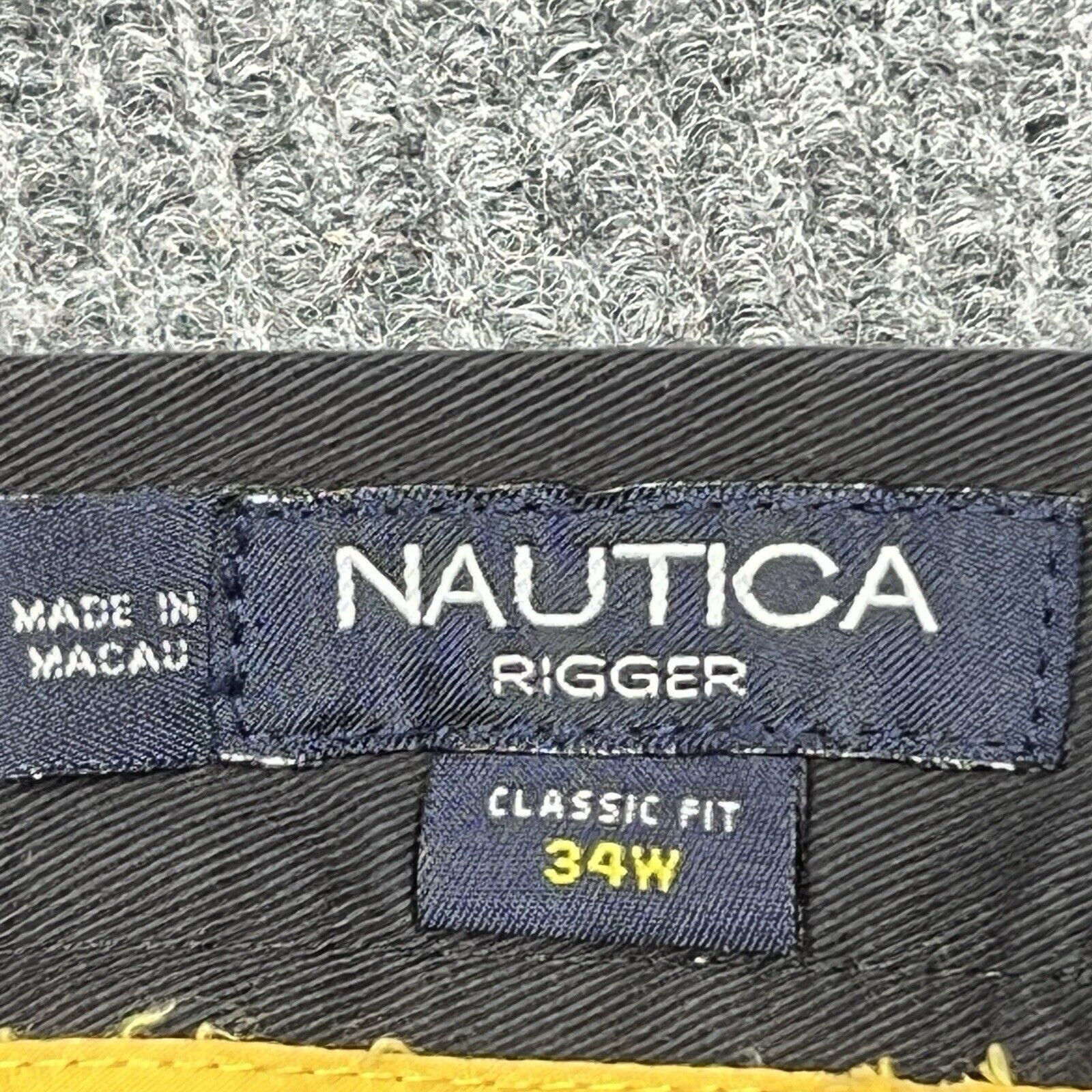 Vintage Nautica Rigger Shorts Men 34 Black Chino … - image 6