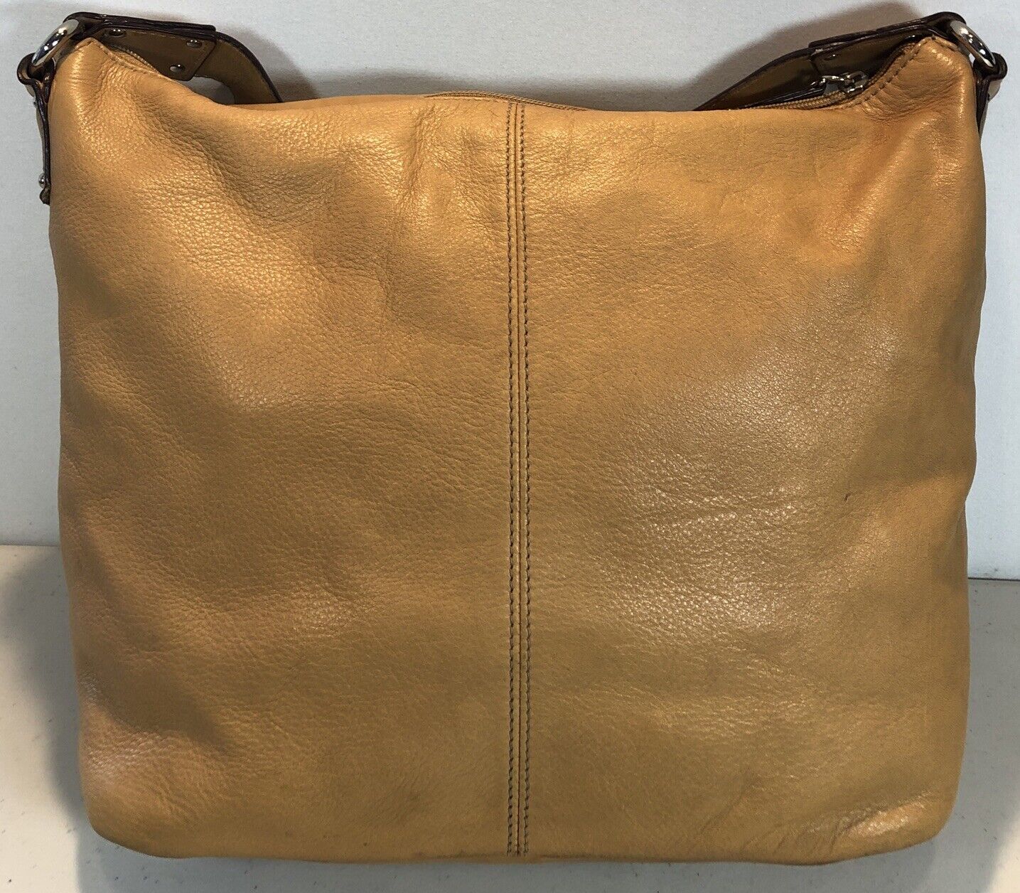 Tignanello Vintage Leather Hobo Shoulder Camel Co… - image 3