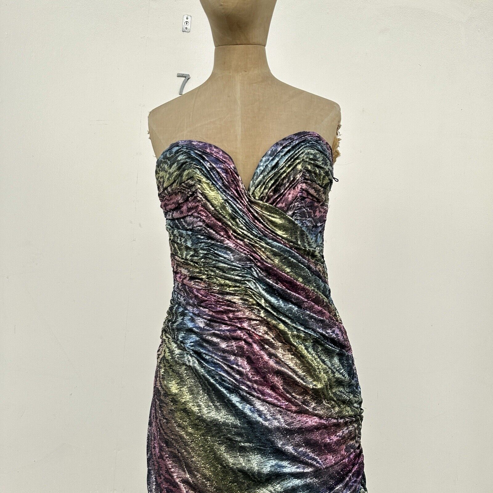 Vintage VICKY TIEL 1980's GLAM Metallic Cocktail … - image 4