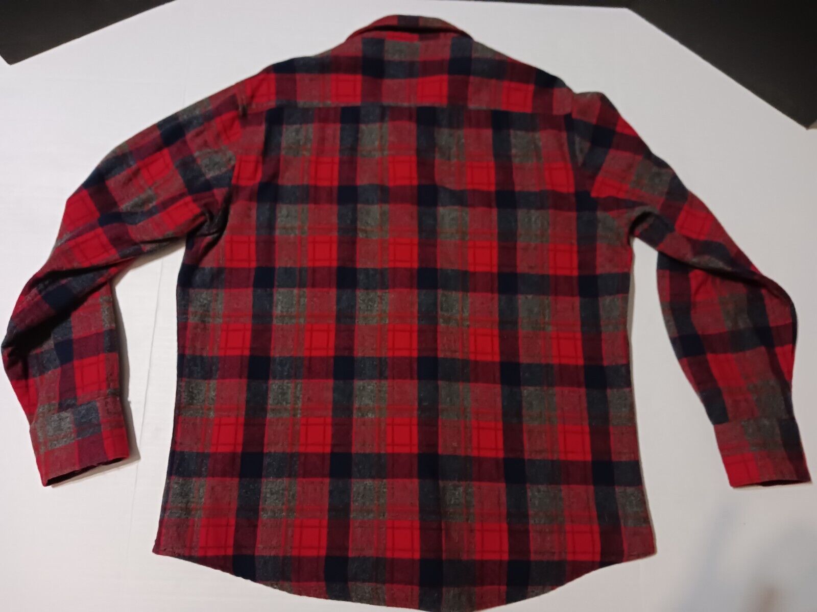 Vintage Cabelas 100% Wool Flannel Mens Size L Red… - image 11