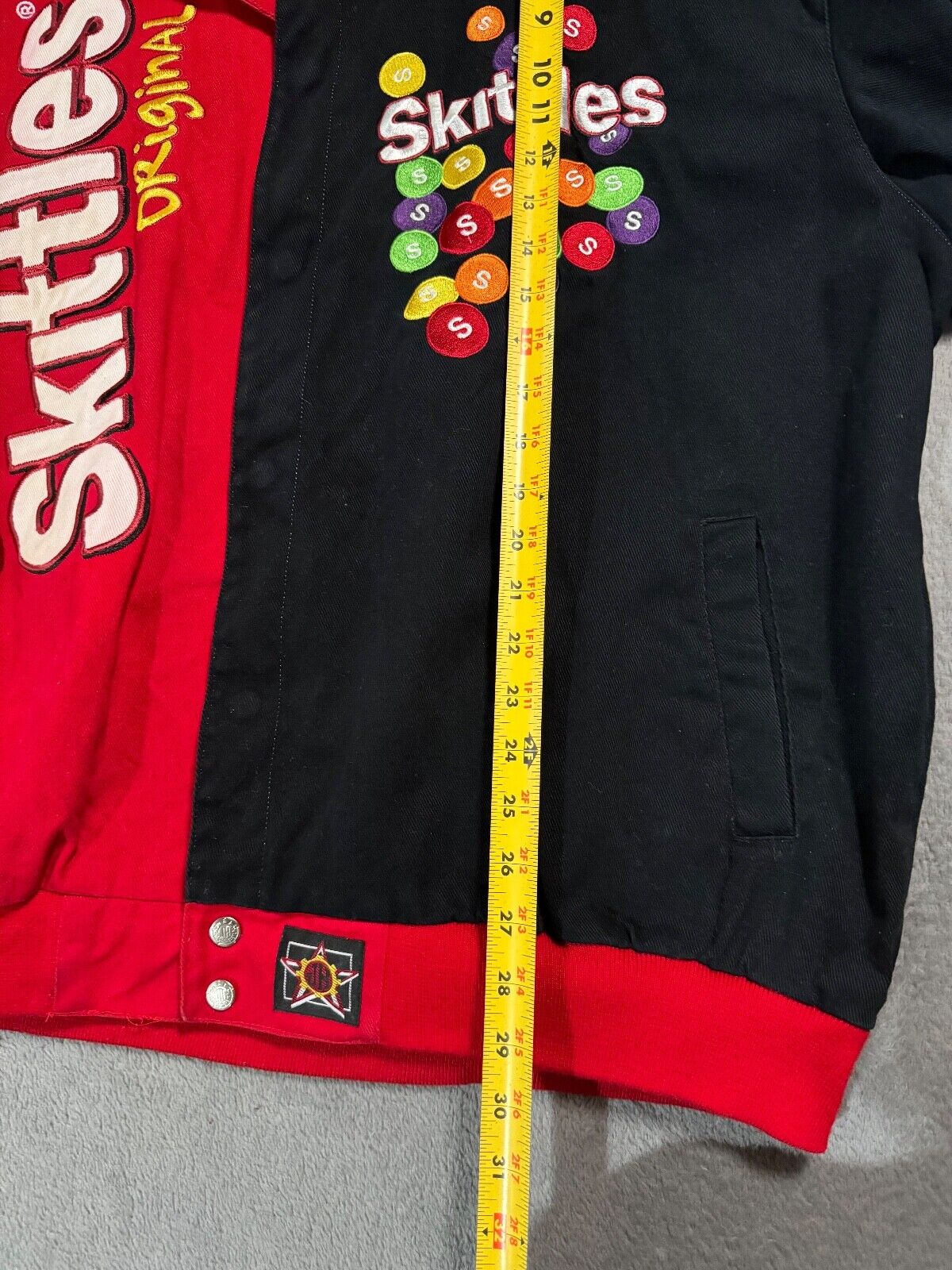 Vintage Skittles JH Design Nascar Varsity Bomber … - image 12