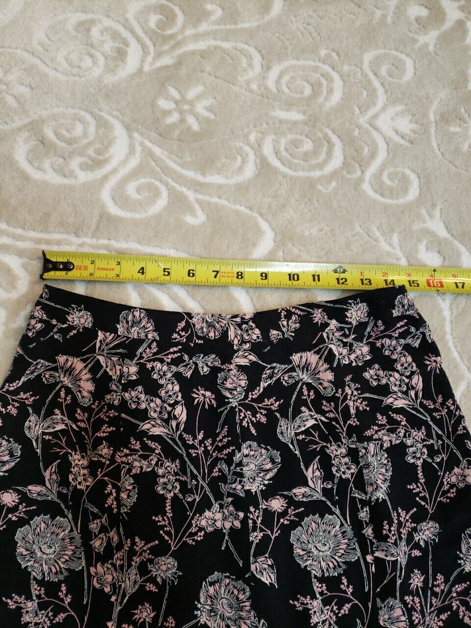 Talbots Toile Floral Pleated Midi Skirt Size 6 Bl… - image 5