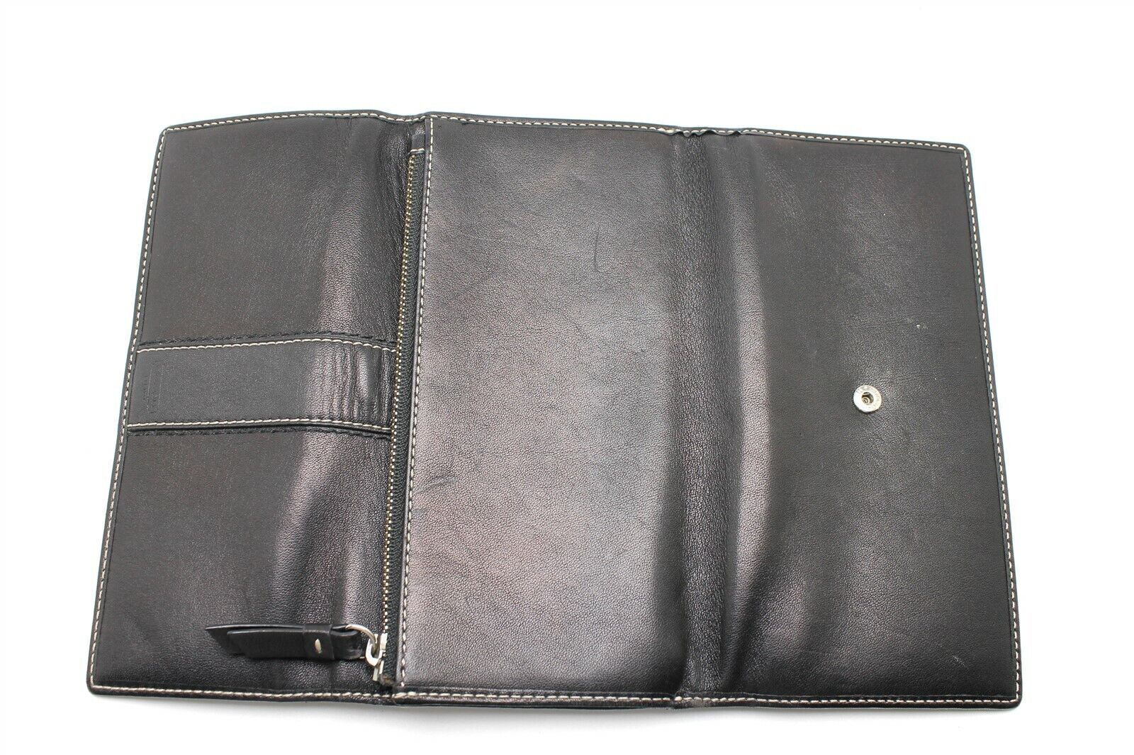 COACH Hampton Black Leather Trifold Envelope Wall… - image 4