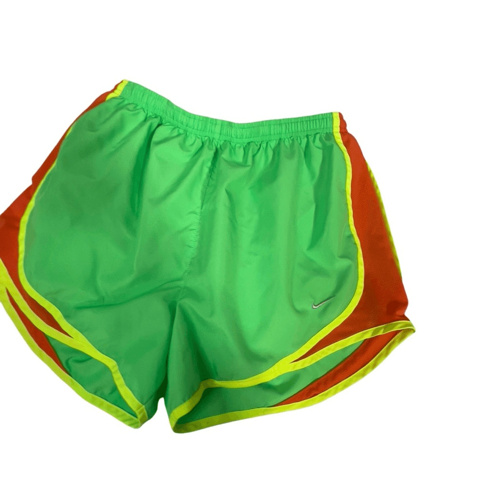 Nike Neon Green Yellow Athletic Running Shorts la… - image 2