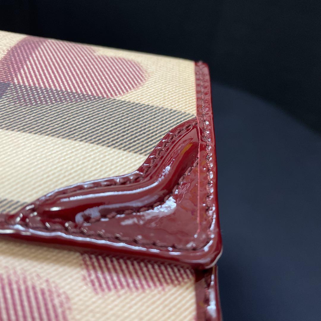 Burberry Bifold Wallet Heart Nova Check Enamel Pa… - image 2