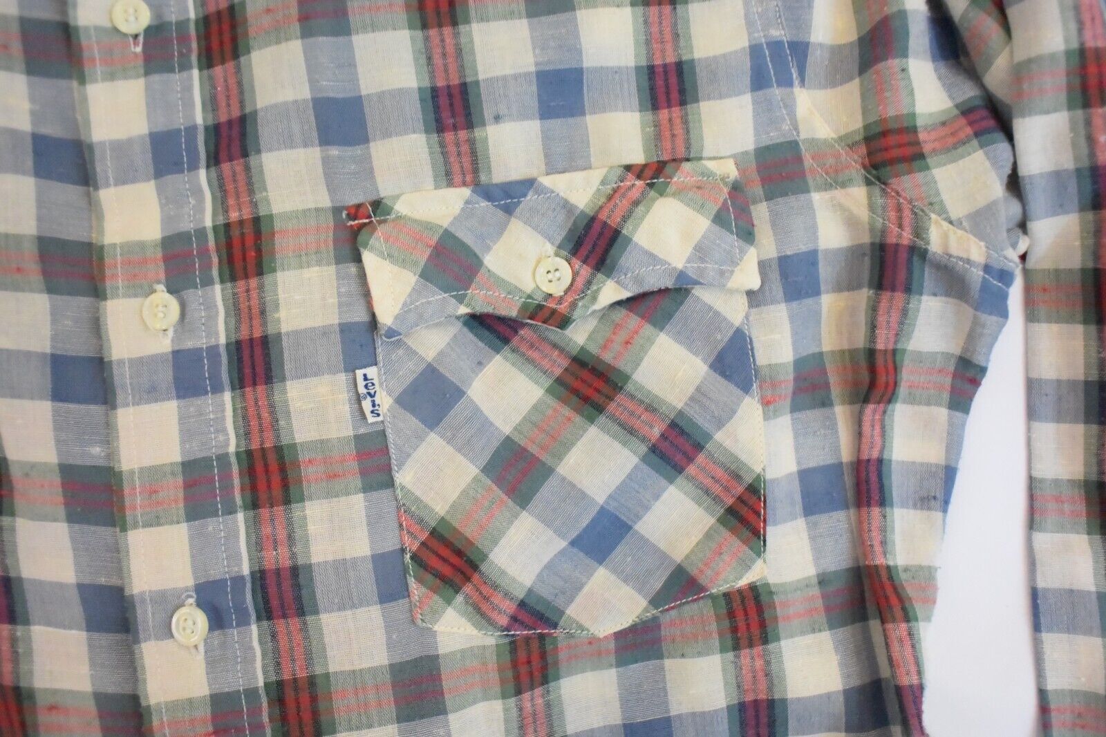 Levi’s Mens Vintage Plaid Button Down Shirt Top 1… - image 8