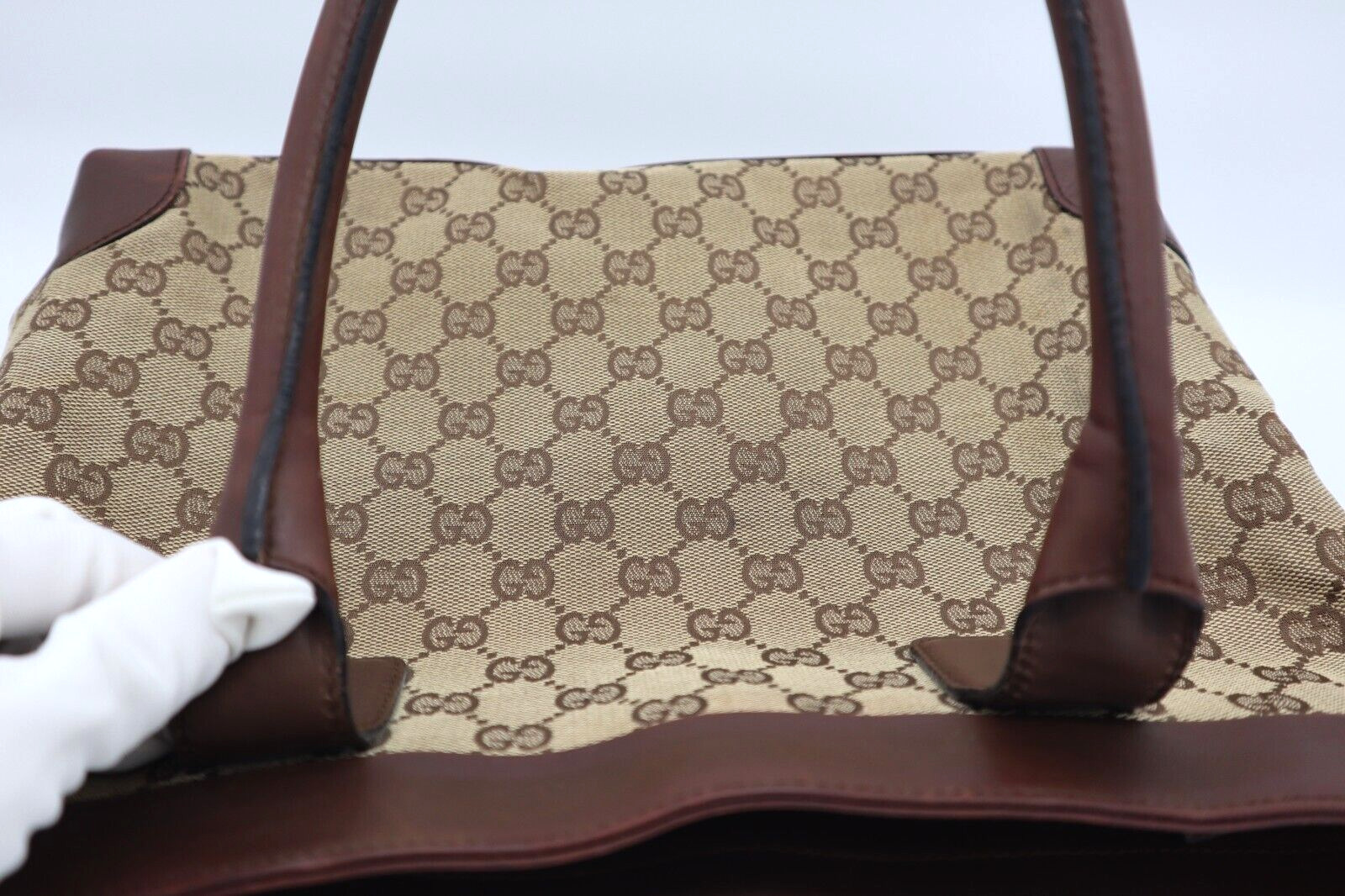 GUCCI GG Canvas Hand Bag Auth - image 19