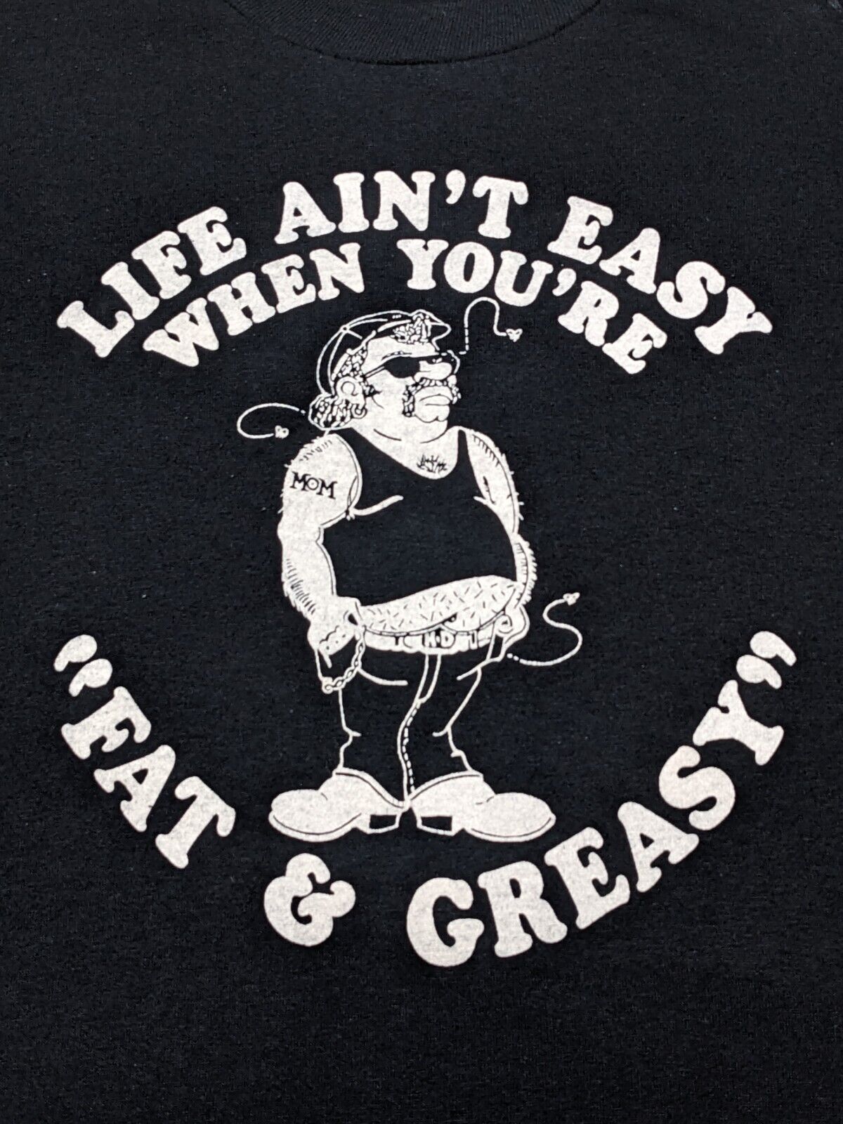 Vintage 70s 80s Harley Davidson "Life Ain't Easy"… - image 3