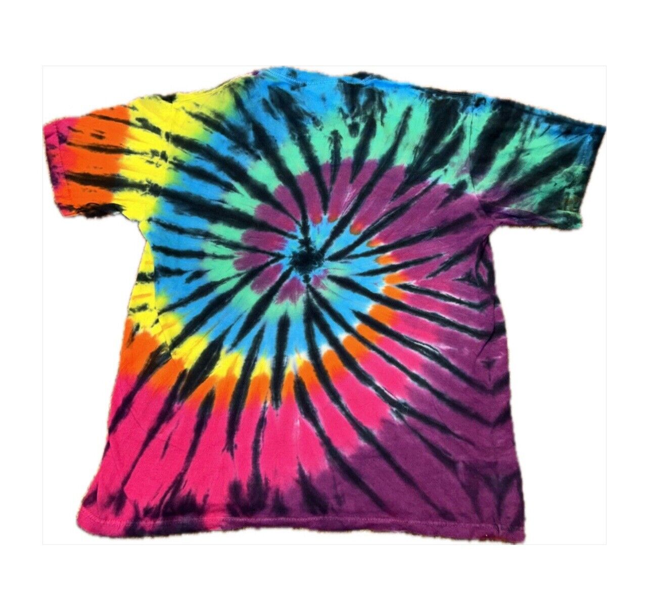 y2k liquid blue multi-colored tie dye tee - image 2