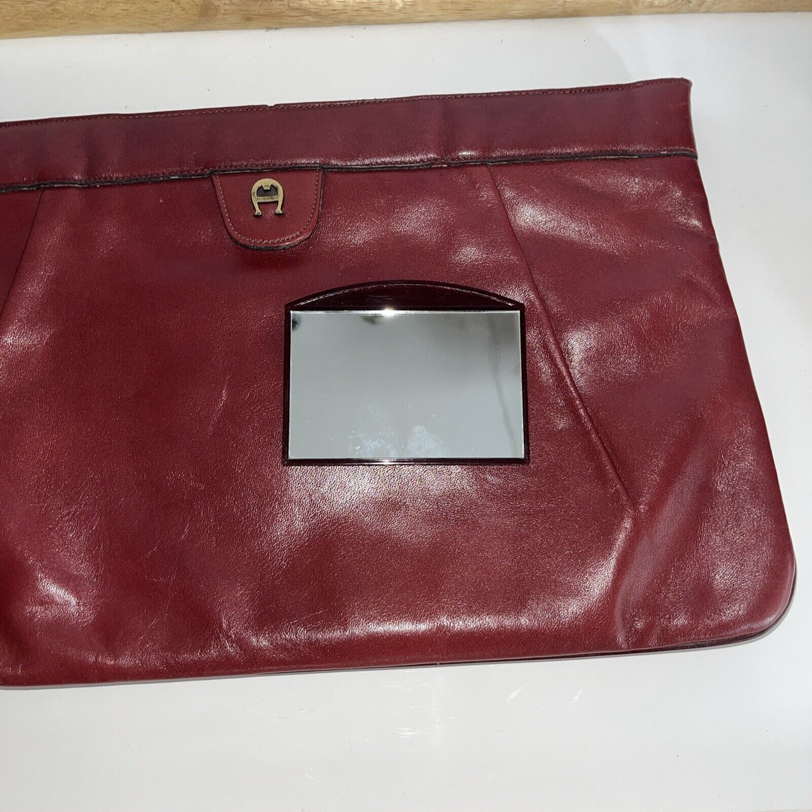 Vintage Etienne Aigner 1970s Cherry Red Leather H… - image 3