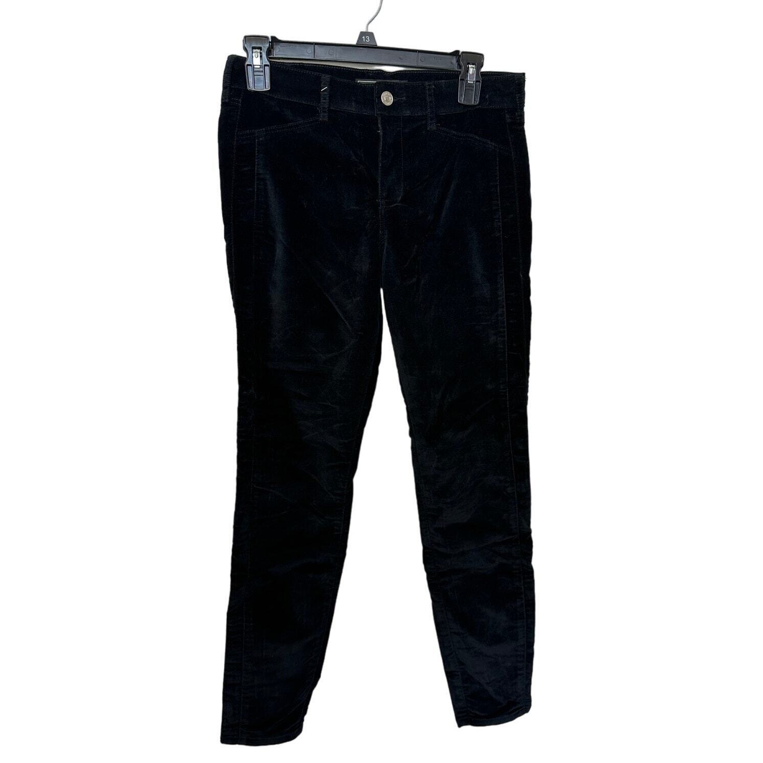 Abercrombie and Fitch 27 Black Velvet Pants Mid R… - image 1