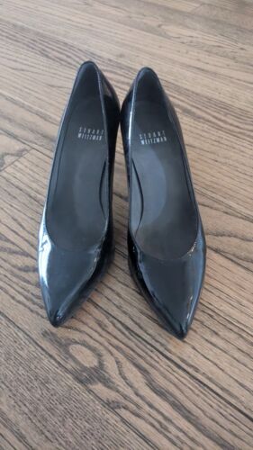 Stuart Weitzman Black Patent Leather Heels- 6M