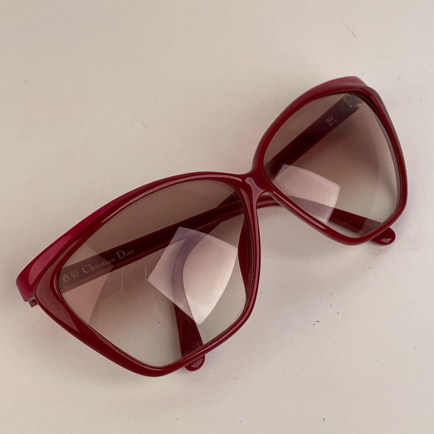 Authentic Christian Dior Vintage Burgundy Pink Op… - image 2