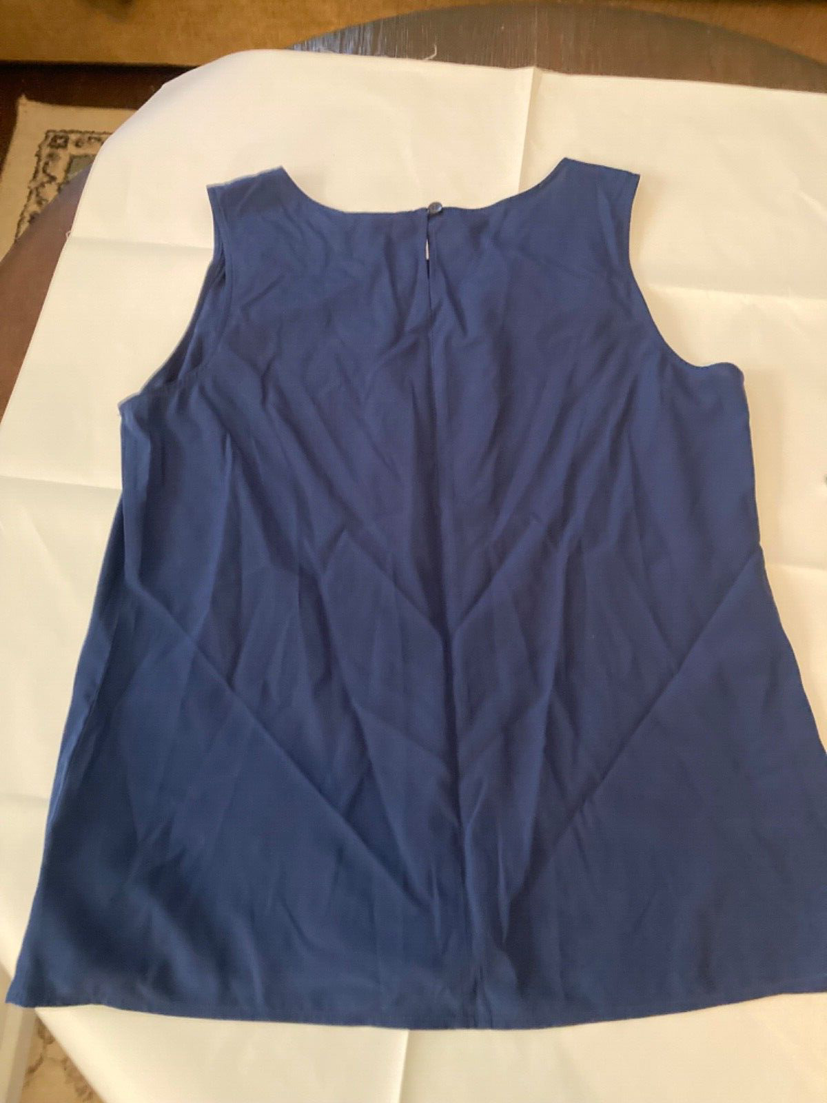 St John Silk Shell Women’s Sz 10 Navy Cami Tank - image 4