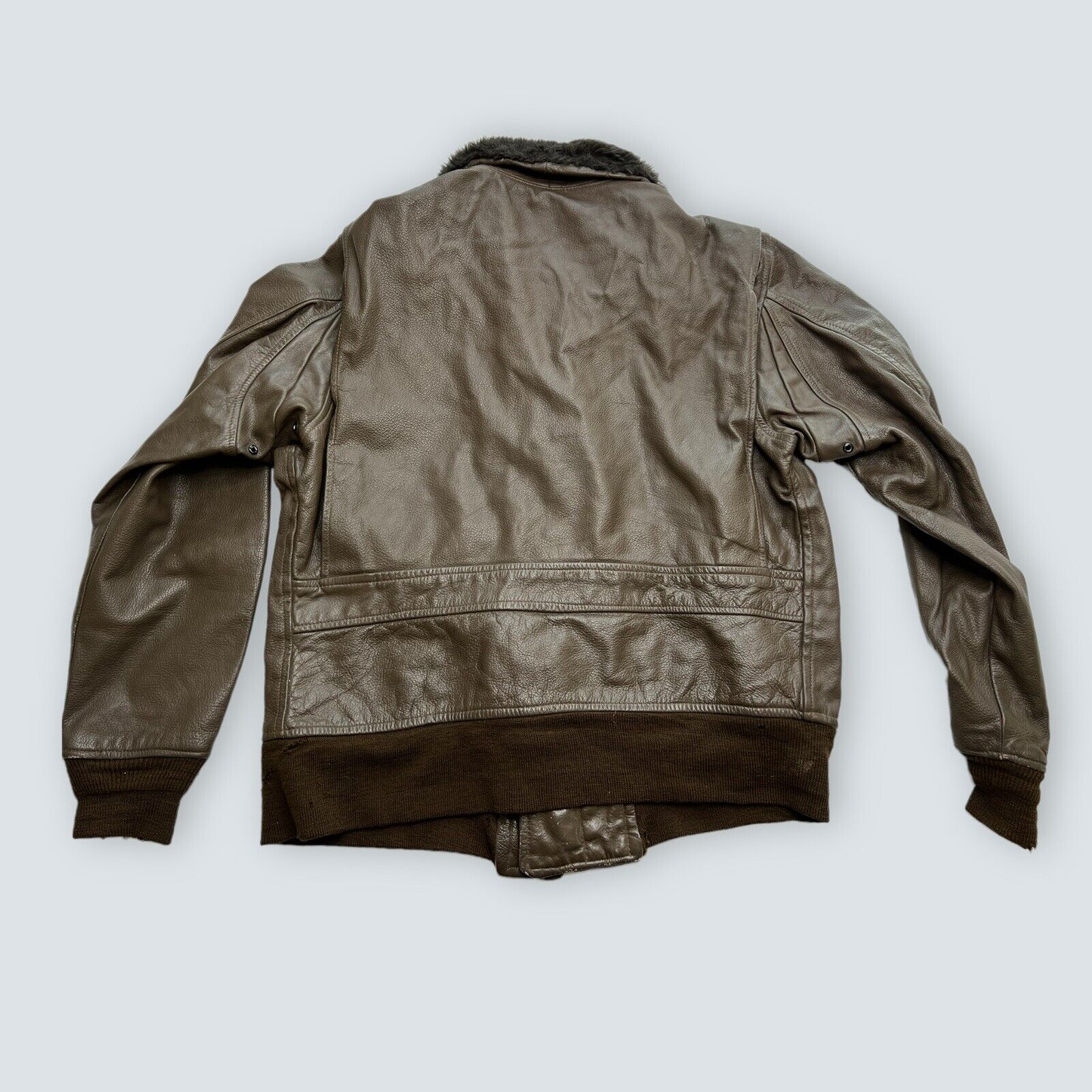 Vintage Leather Jacket G1 Bomber Flight Jacket Si… - image 3