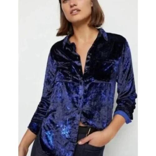 Anthropologie Pilcro Mara Relaxed Velvet Buttondo… - image 1