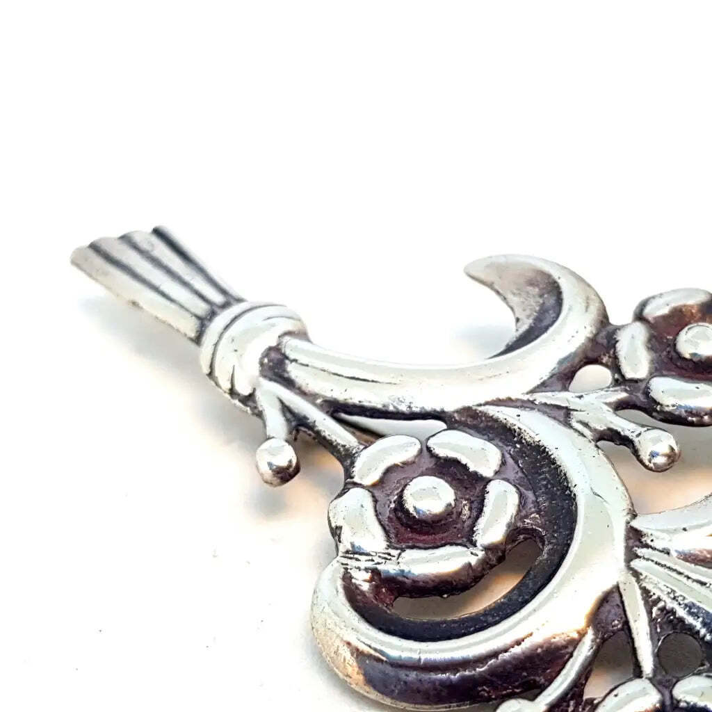 Flower brooch in first sterling silver. Circa 194… - image 3