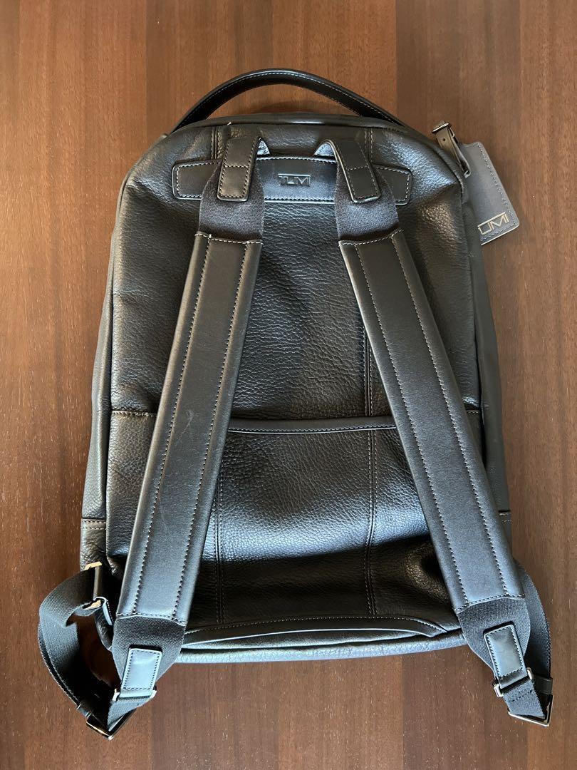 TUMI Harrison Bates Black Leather Backpack 16.5"x… - image 2