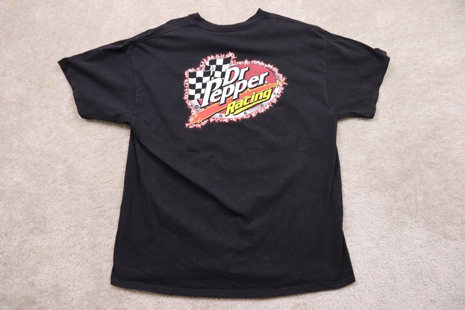 Dr Pepper Racing Shirt Mens XL Vintage Y2K Crew N… - image 9