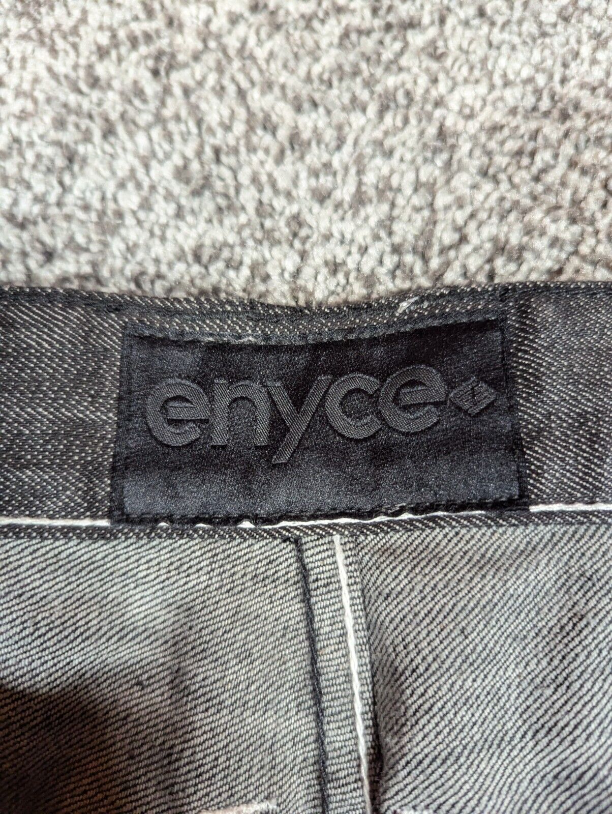 Baggy ENYCE Jeans Mens 44 Black Loose Skater Rave… - image 4