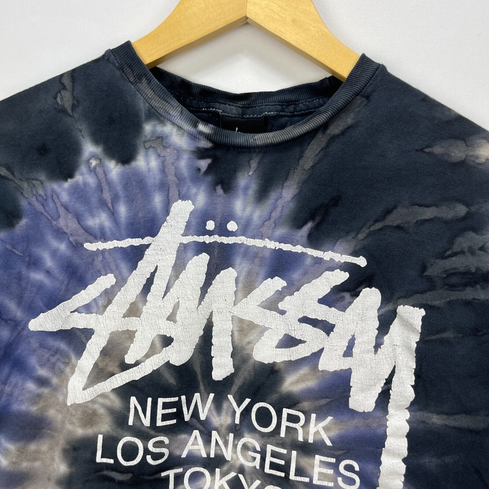 Vintage Y2K Stussy Tie Dye T Shirt Medium - image 6