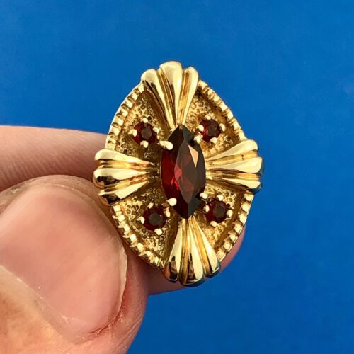 Designer DDH 10K Yellow Gold Garnet January Anniv… - image 1