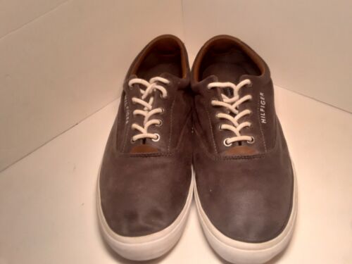 Tommy Hilfiger NYC TM Gray Canvas Shoes Leather M… - image 1