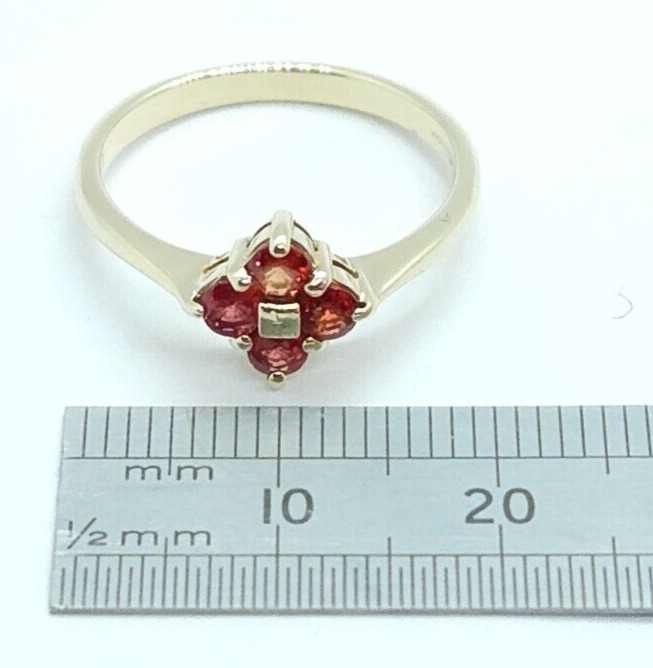 9ct Yellow Gold Orange fire opal ring - image 11